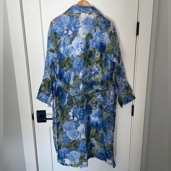 Floral Trench Coat, Anthropologie - If By Sea, Size Large - Picture 4 of 15